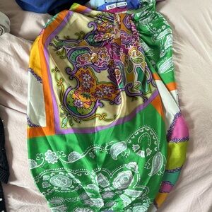 Zara Multicolor Paisley Print Skirt